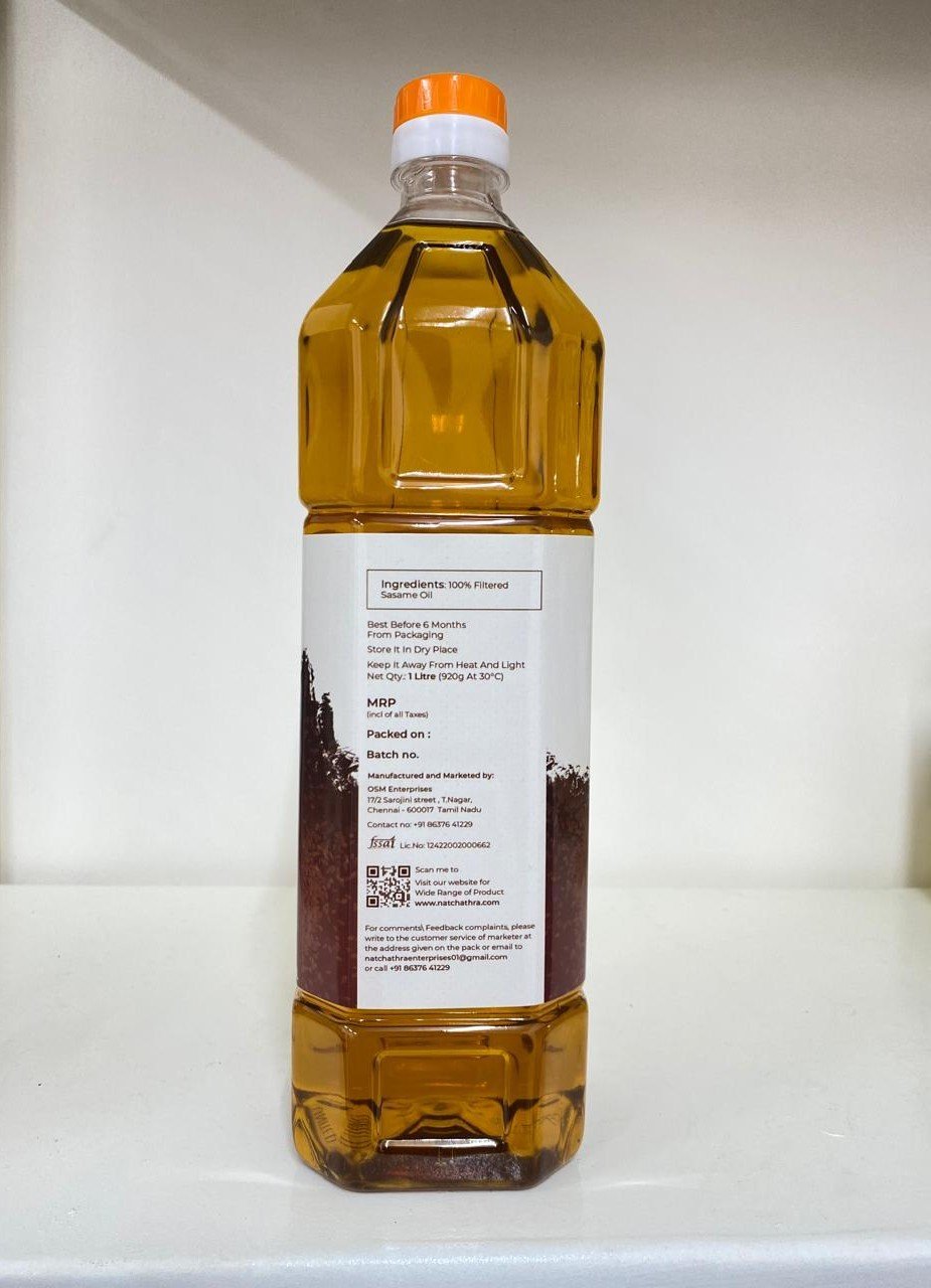Cold Pressed Sesame Oil 1L